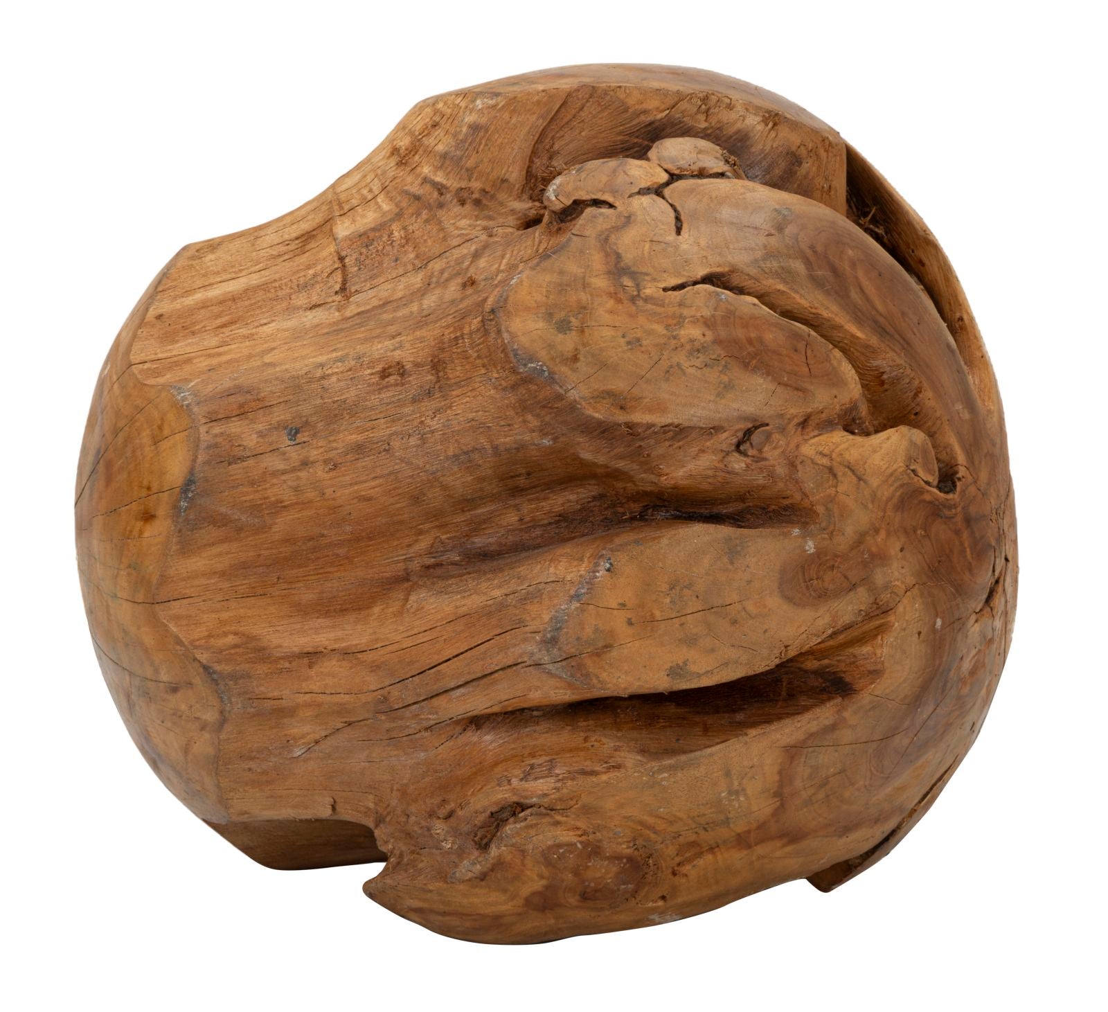 Bola em Teca Reciclada ETNICH – Castanho