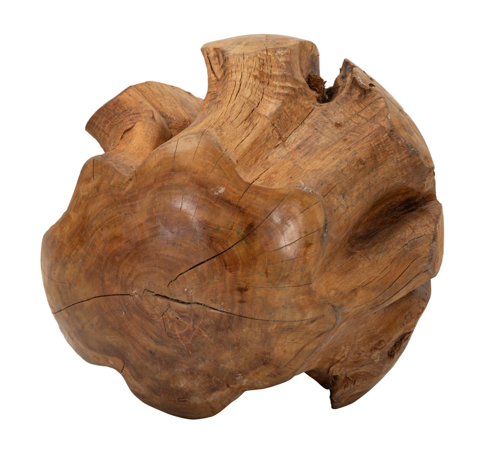Bola em Teca Reciclada ETNICH – Castanho