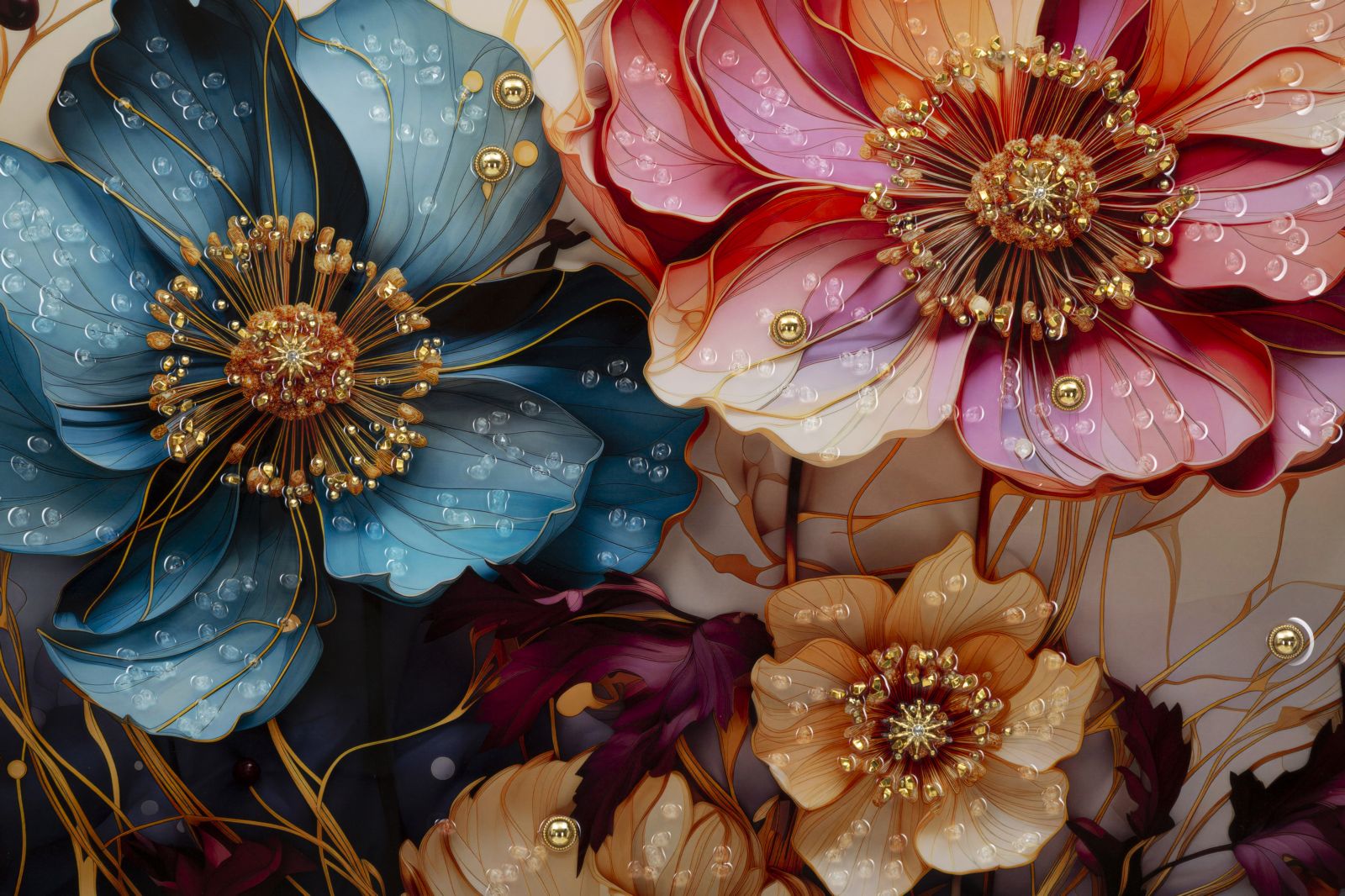 Pintura em Tela – Multicolor – Madeira – Metal