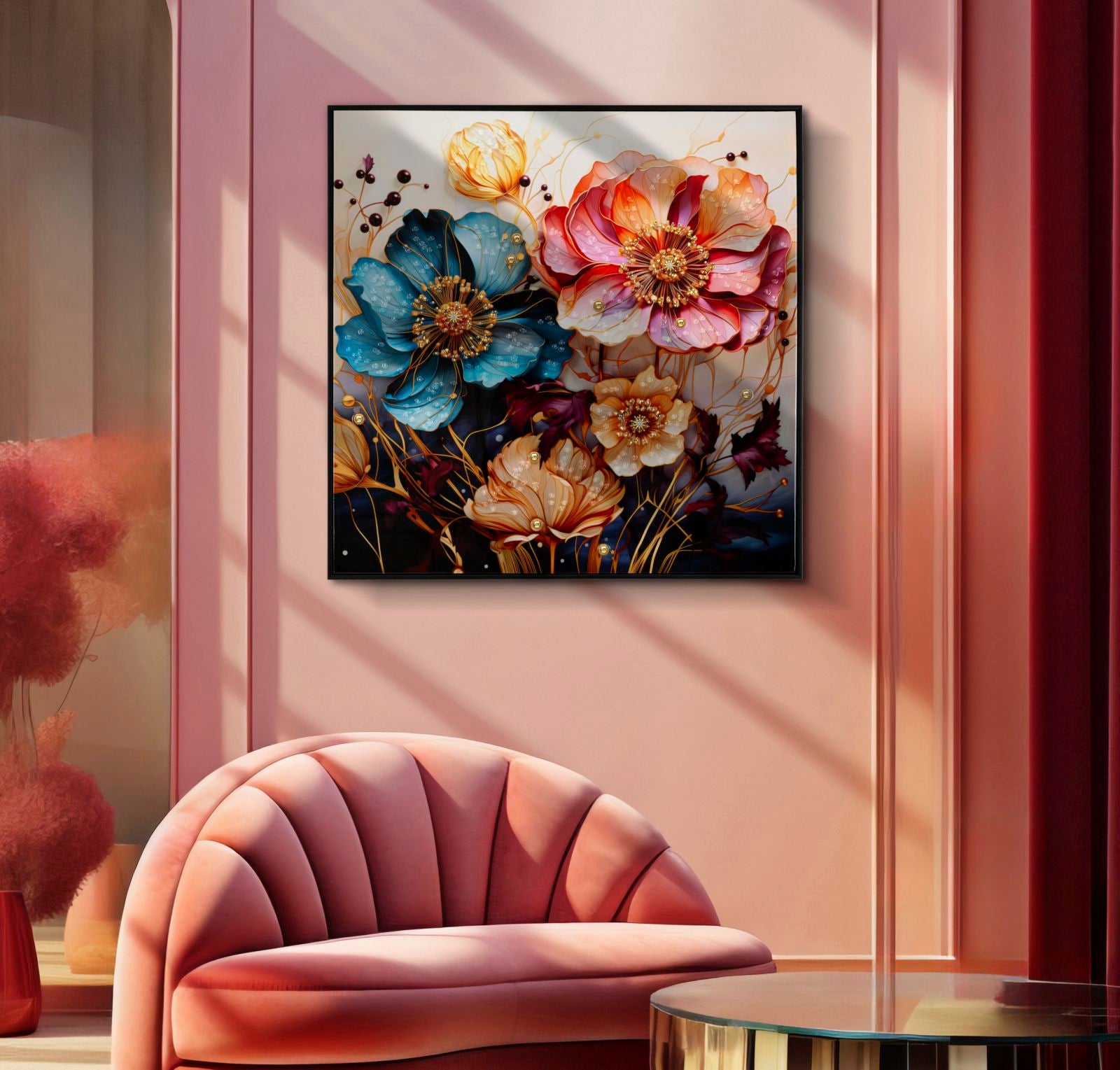 Pintura em Tela – Multicolor – Madeira – Metal