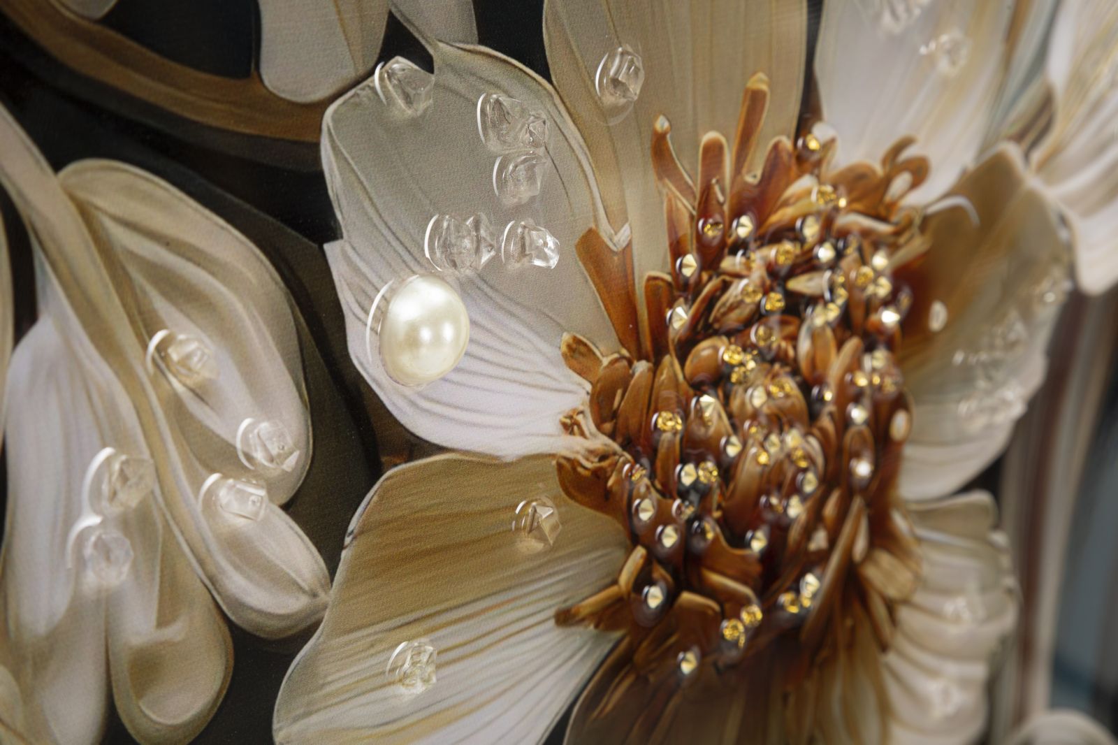 Pintura em tela – Multicolor – Madeira e metal