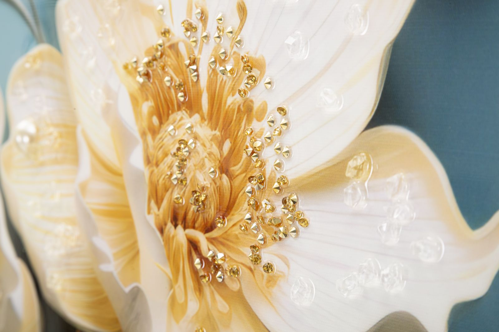 Pintura em tela – Multicolor – Madeira e metal