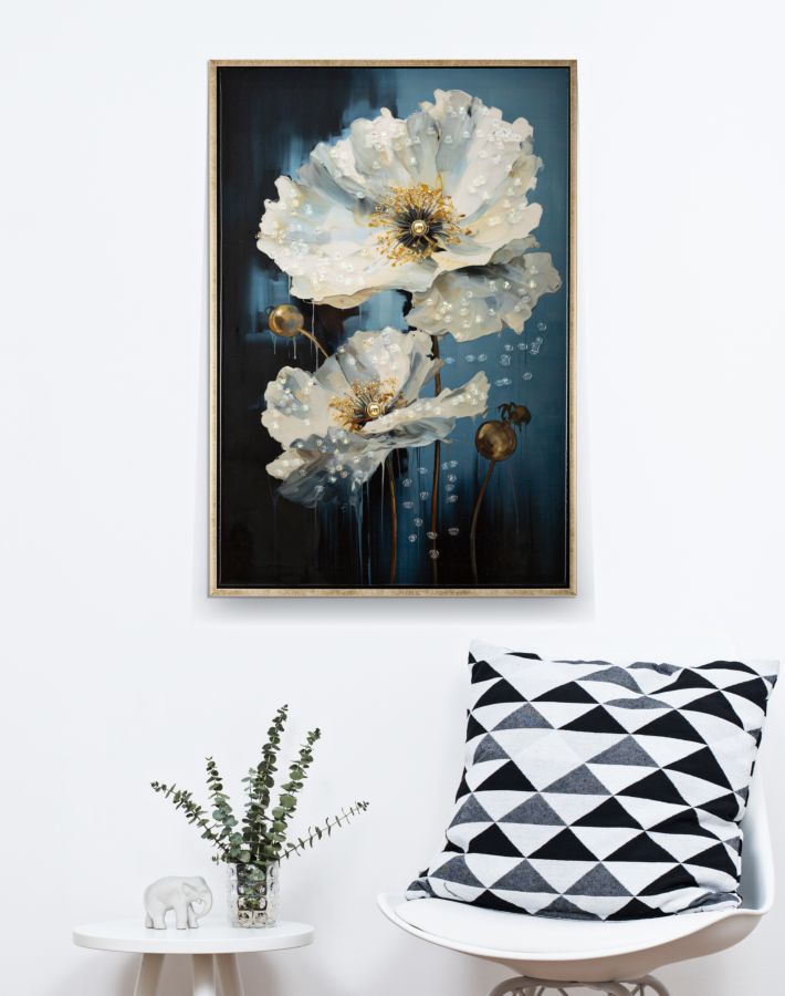 Pintura em Tela – Multicolor – Madeira – Metal