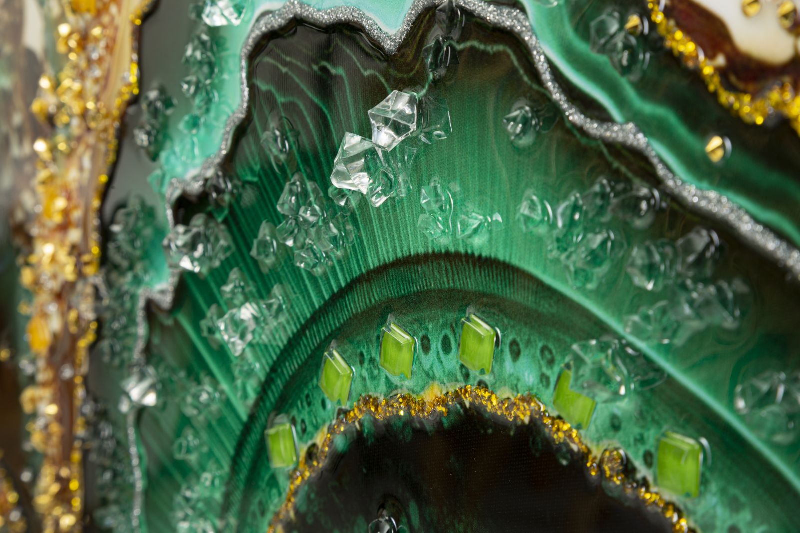 Pintura em Tela – Multicolor – Madeira de Abeto – Metal dourado