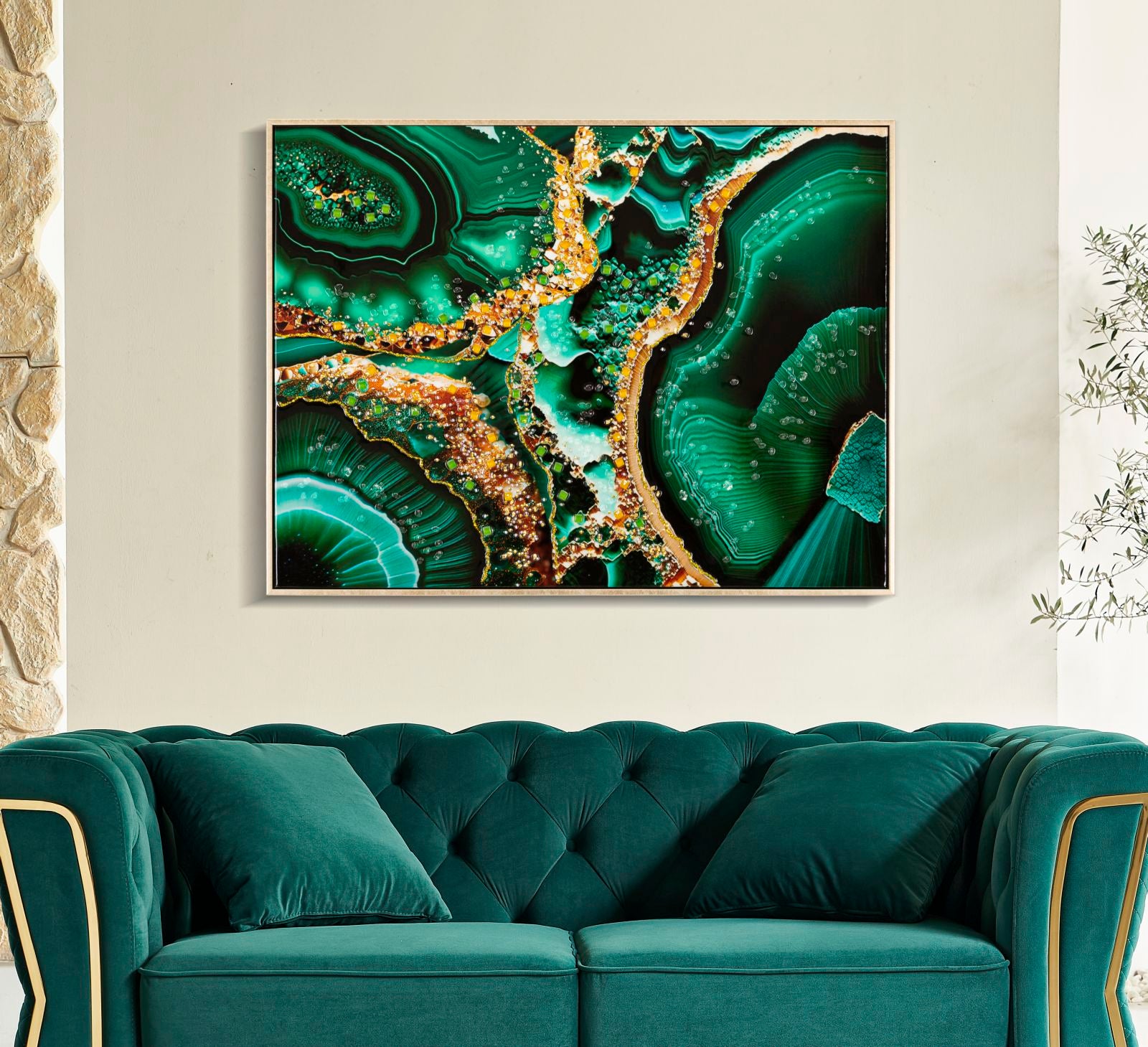 Pintura em Tela – Multicolor – Madeira – Metal