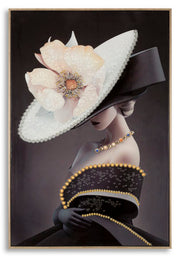 Pintura em Tela – Multicolor – Moldura de madeira e metal