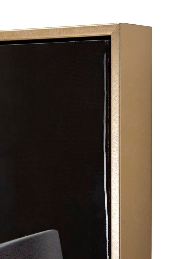 Pintura em Tela – Multicolor – Moldura de madeira e metal