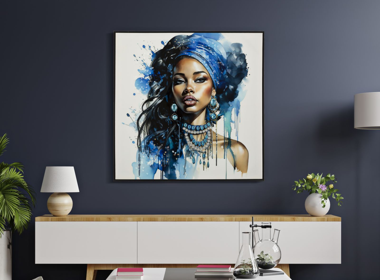 Pintura em Tela – Multicolor – Madeira de Abeto