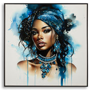 Pintura em tela – Multicolor – Madeira de pinho e metal