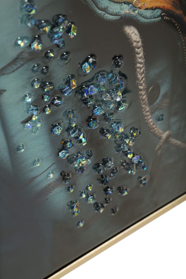 Quadro Moderno – Multicolor – Madeira – Metal