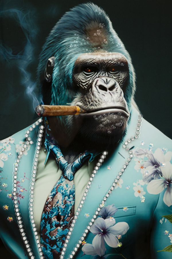 Quadro em Tela – Multicolor – Madeira