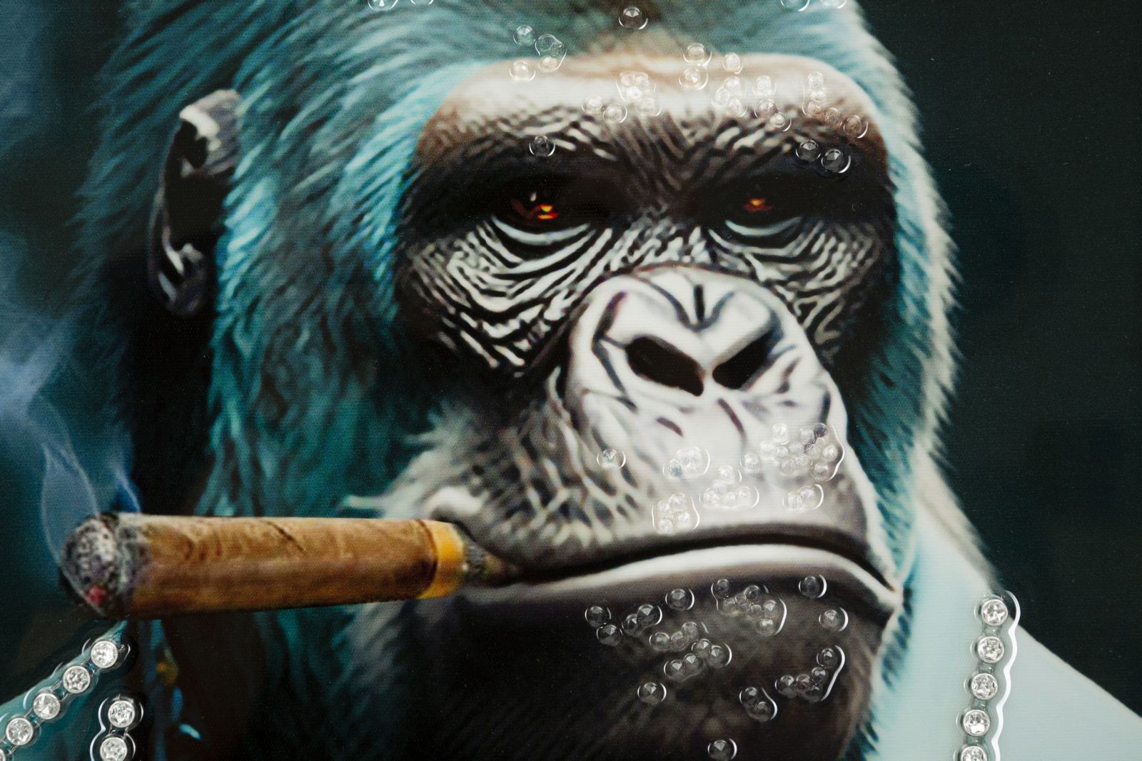 Quadro em Tela – Multicolor – Madeira