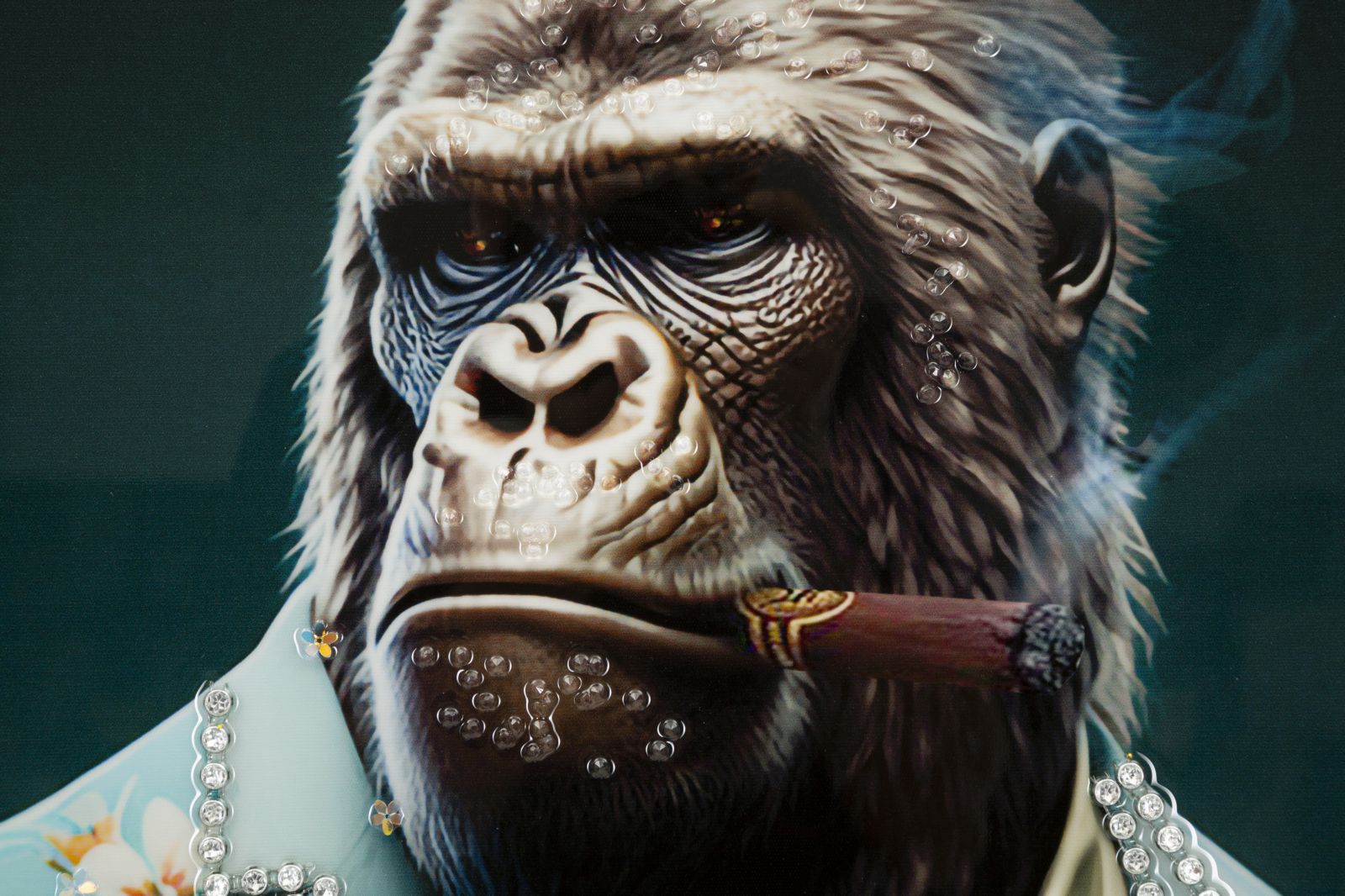 Pintura em Tela MODERN – Multicolor – Madeira