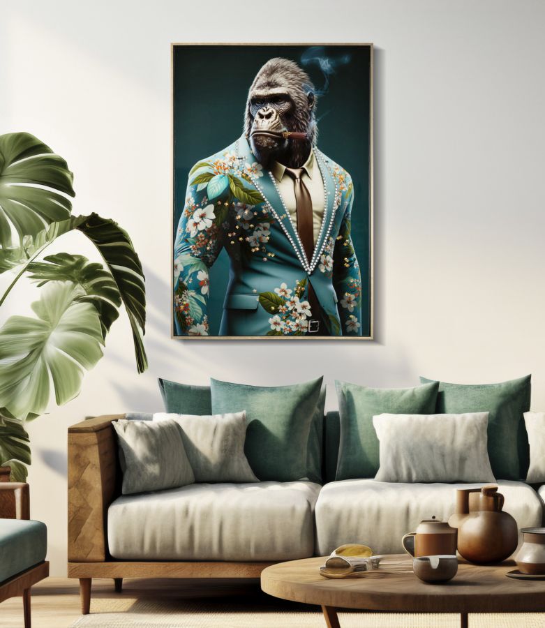 Pintura em Tela MODERN – Multicolor – Madeira