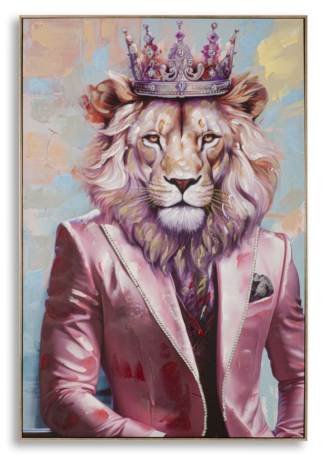 Pintura em Tela – Multicolor – Metal, Madeira de Abeto