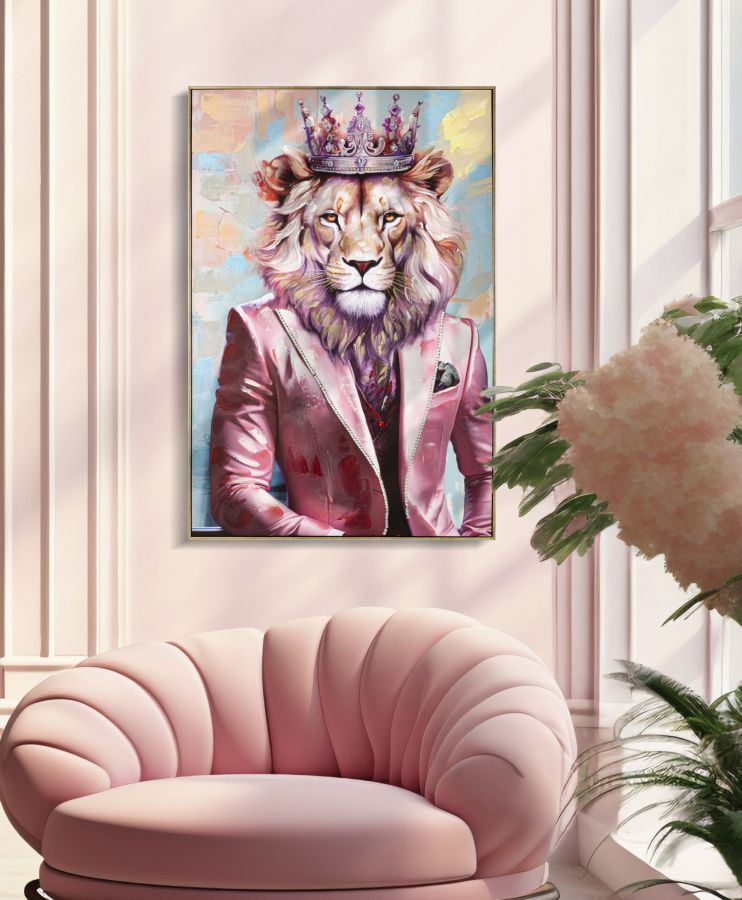 Pintura em Tela – Multicolor – Metal, Madeira de Abeto