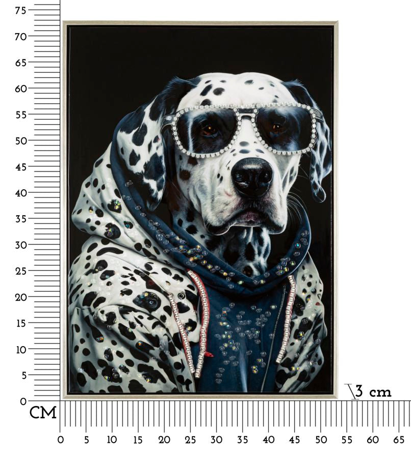 Pintura em Tela – Moldura em Madeira e Metal – Multicolor