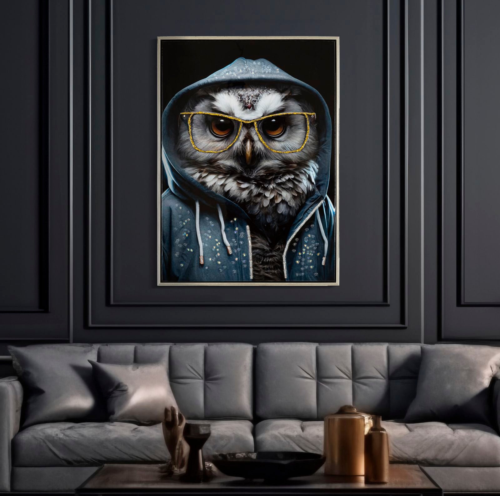 Pintura em Tela – Multicolor – Metal, Madeira de Abeto, Tela