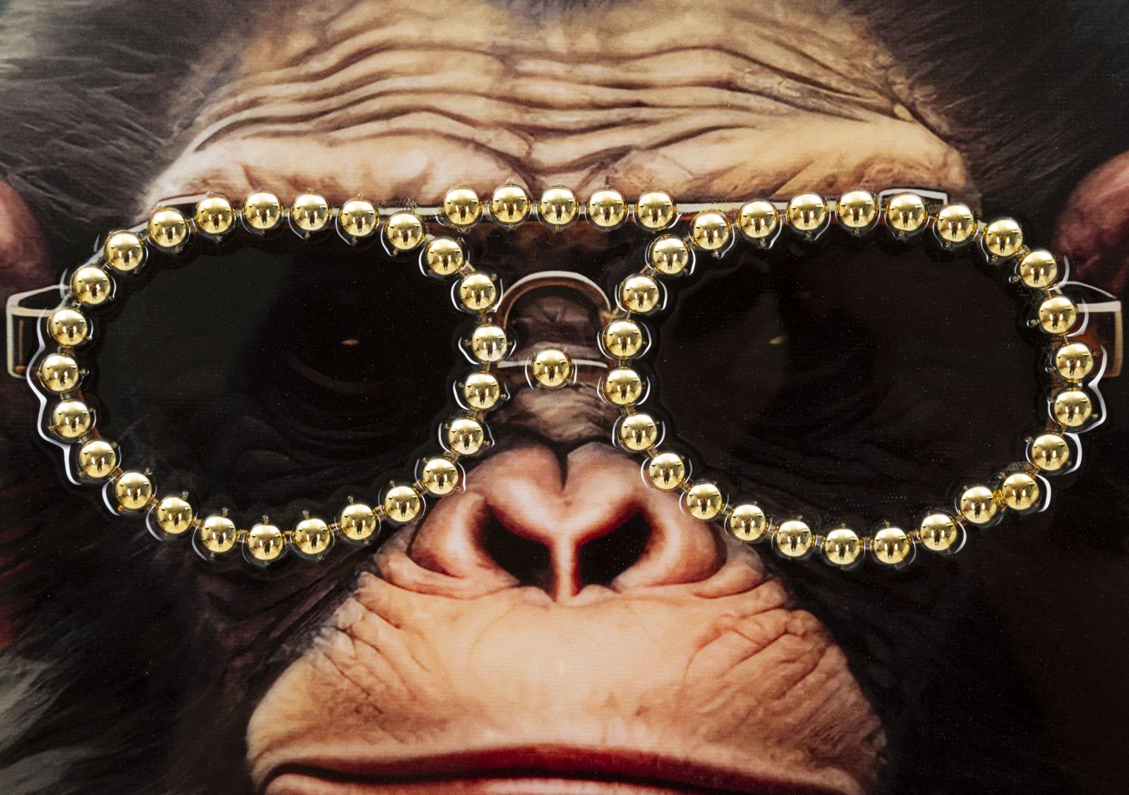 Pintura em Tela – Multicolor – Madeira e metal