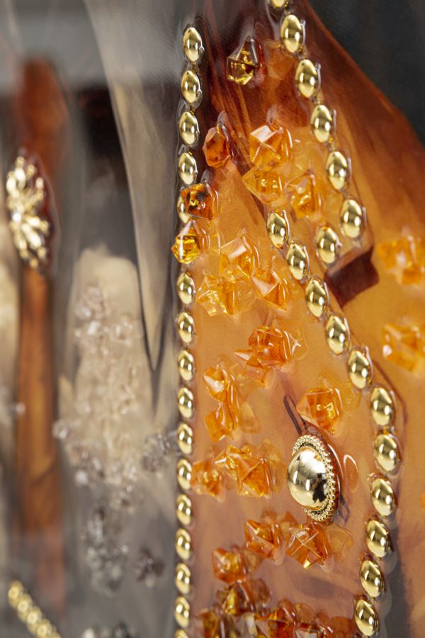 Pintura em Tela – Multicolor – Madeira e metal