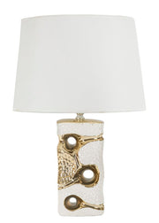 Candeeiro de Mesa GLAM – Branco e Dourado
