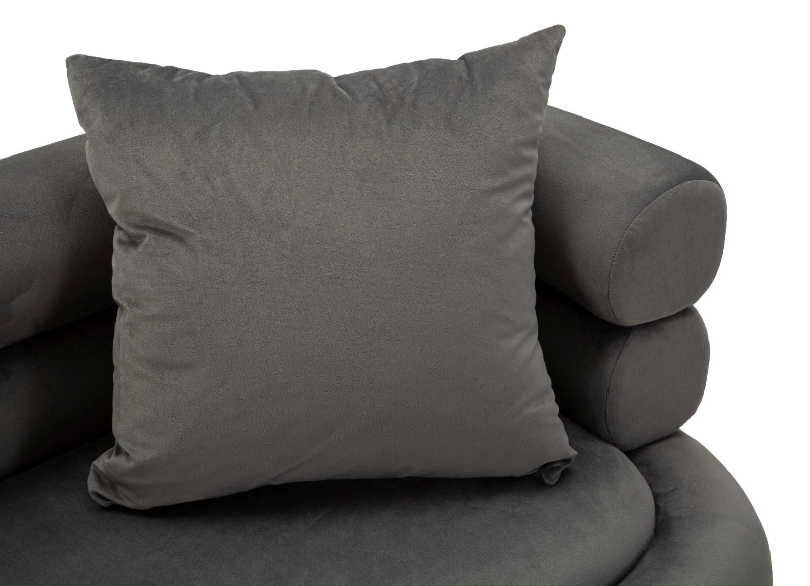 Sofá de Dois Lugares GLAM – Cinzento e Prateado