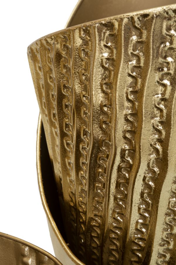 Conjunto de 3 Vasos Elegantes GLAM – Dourado