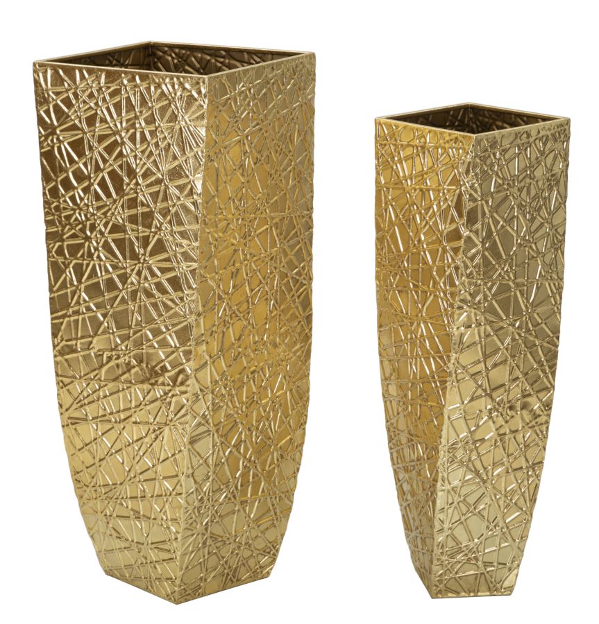 Conjunto de 2 Vasos Elegantes GLAM – Dourado