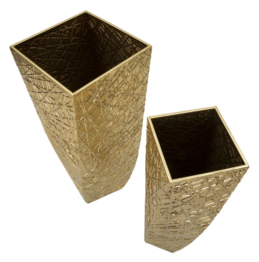 Conjunto de 2 Vasos Elegantes GLAM – Dourado