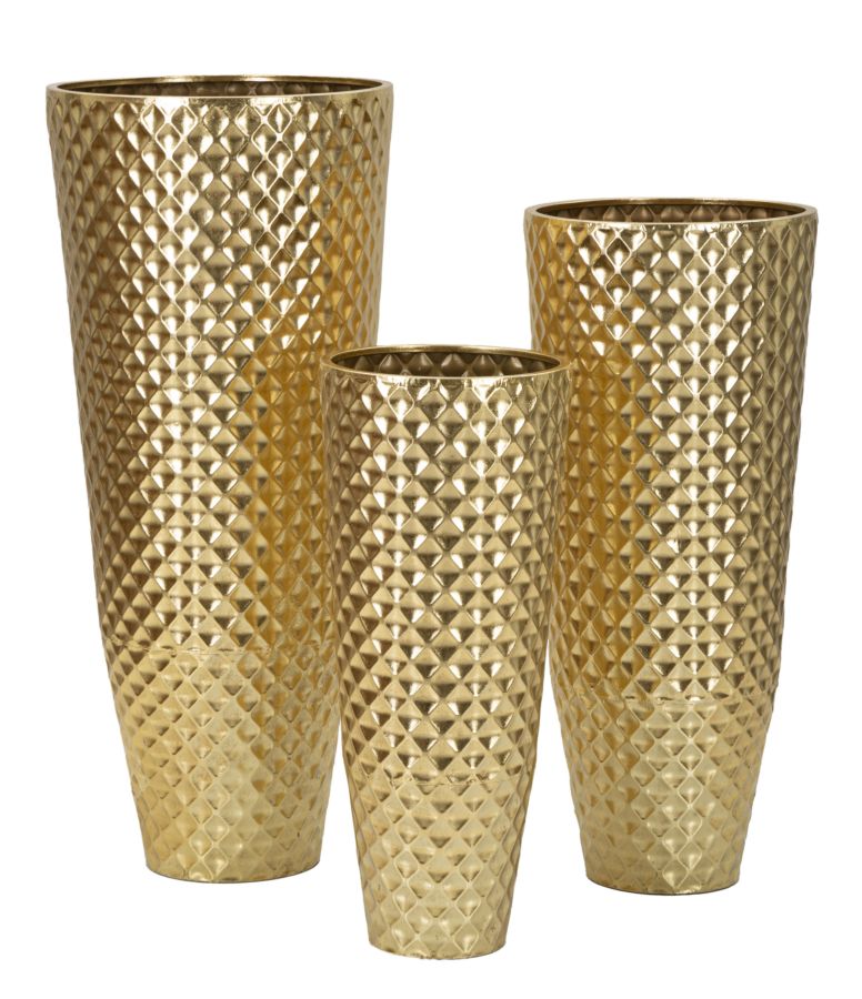 Set de 3 Vasos Elegantes GLAM – Dourado