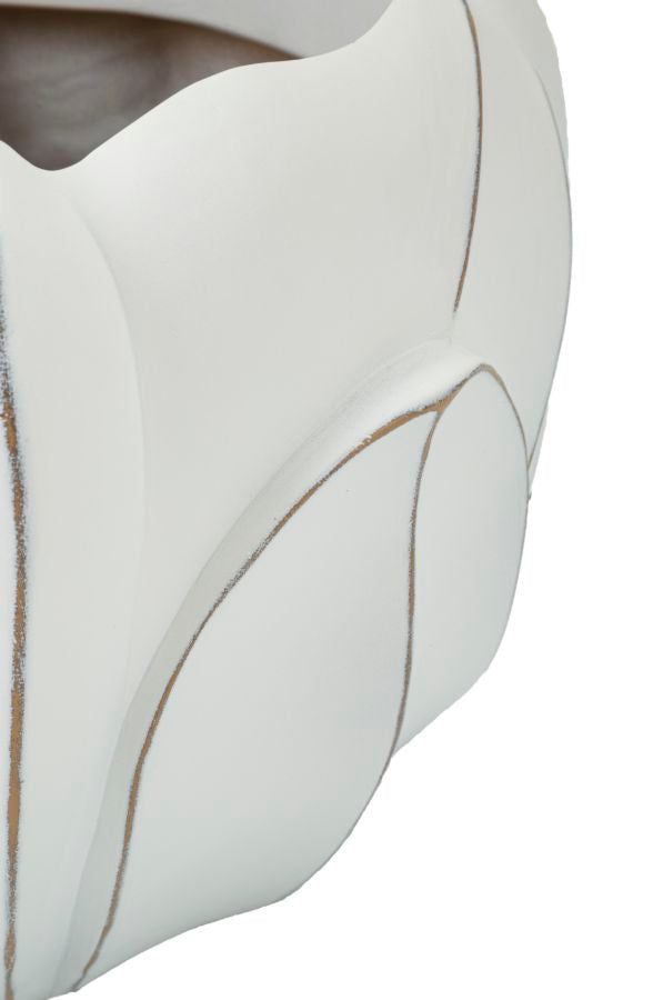 Cachepot Cerâmico Redondo MODERN – White Wash