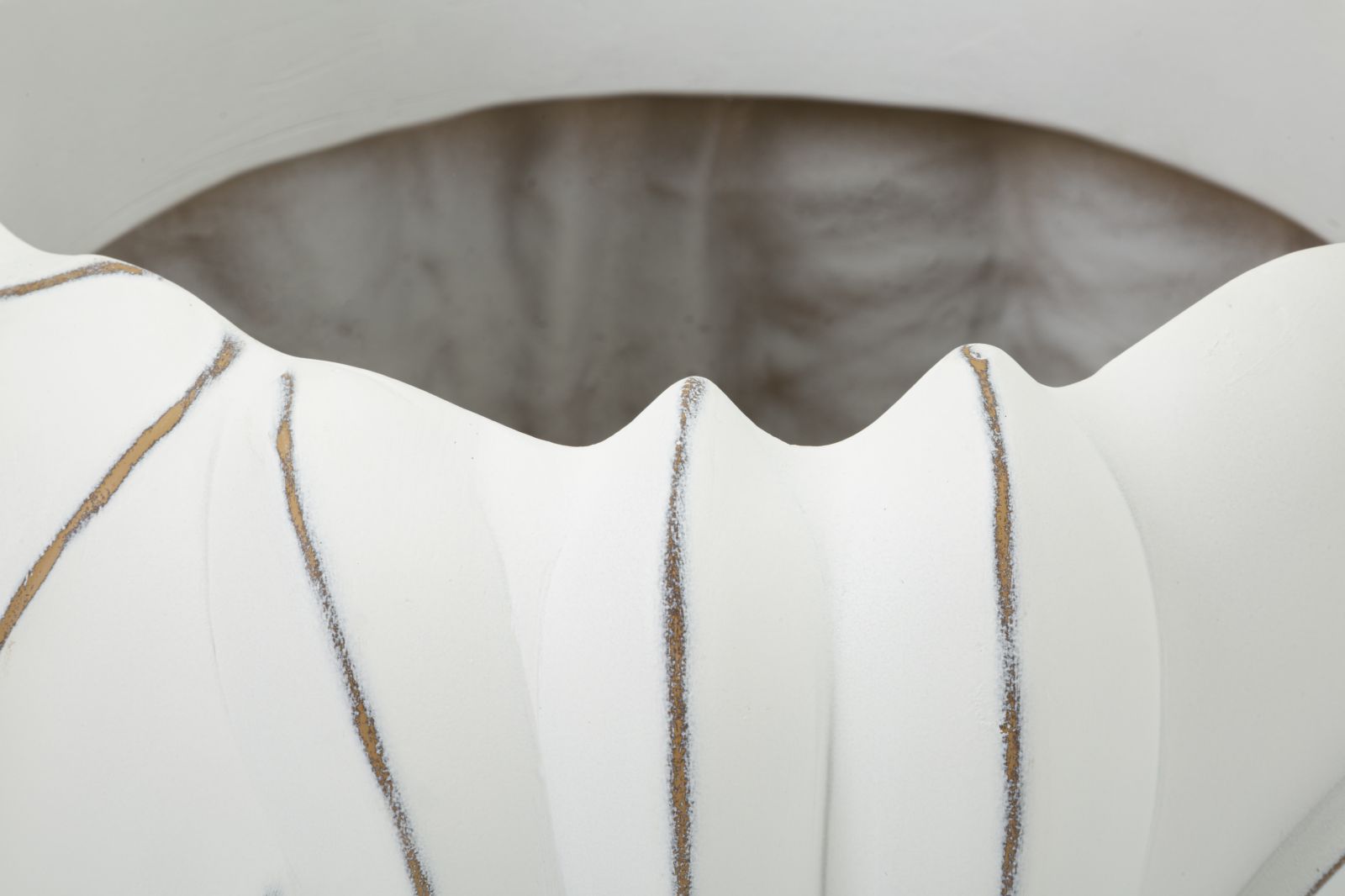 Cachepot Cerâmico Redondo MODERN – White Wash