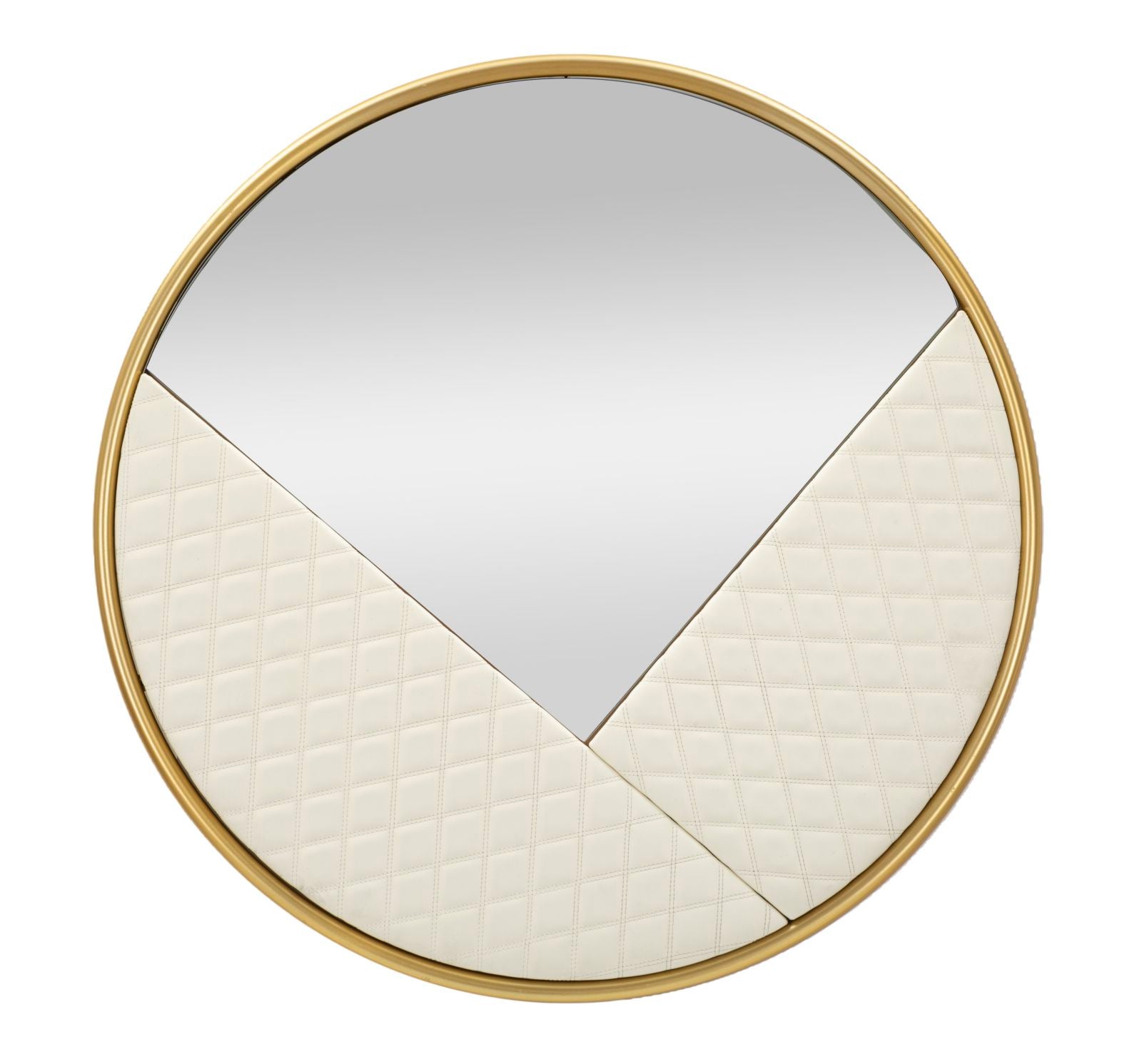 Espelho de Parede GLAM – Branco e Dourado