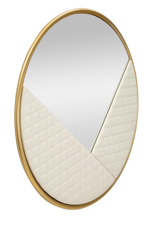 Espelho de Parede GLAM – Branco e Dourado