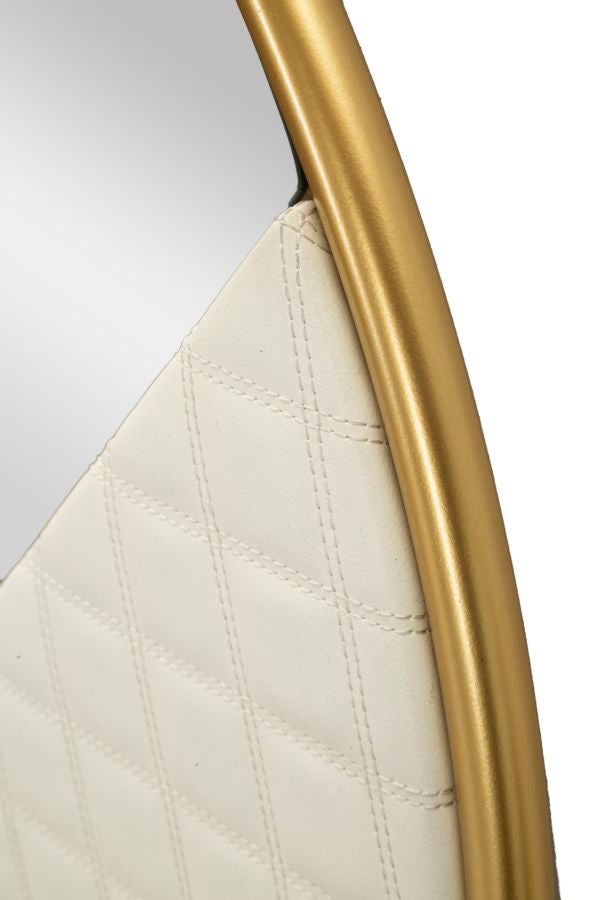 Espelho de Parede GLAM – Branco e Dourado