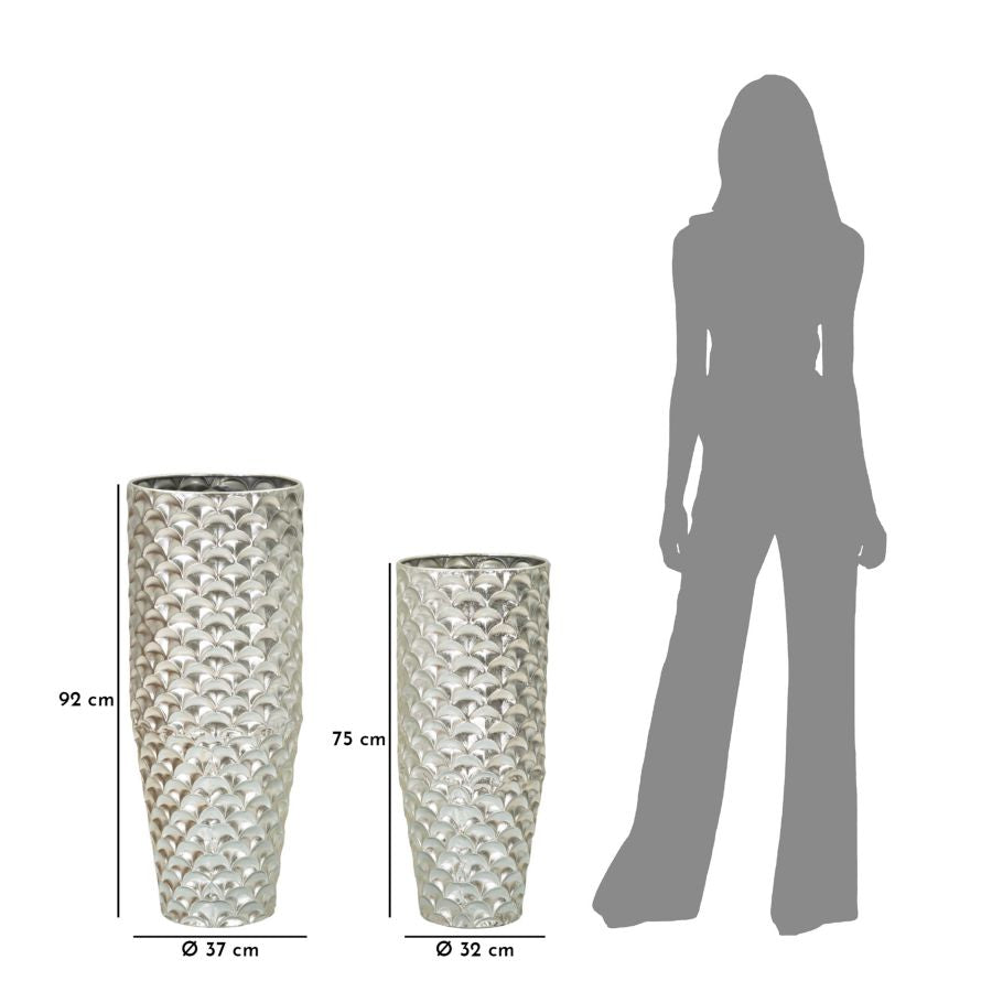 Conjunto de 2 Jarras Redondas GLAM – Prateado