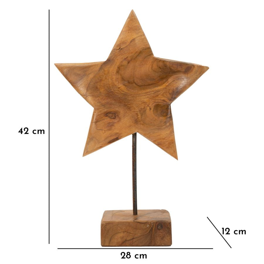 Escultura Estrela ETNICH – Castanho