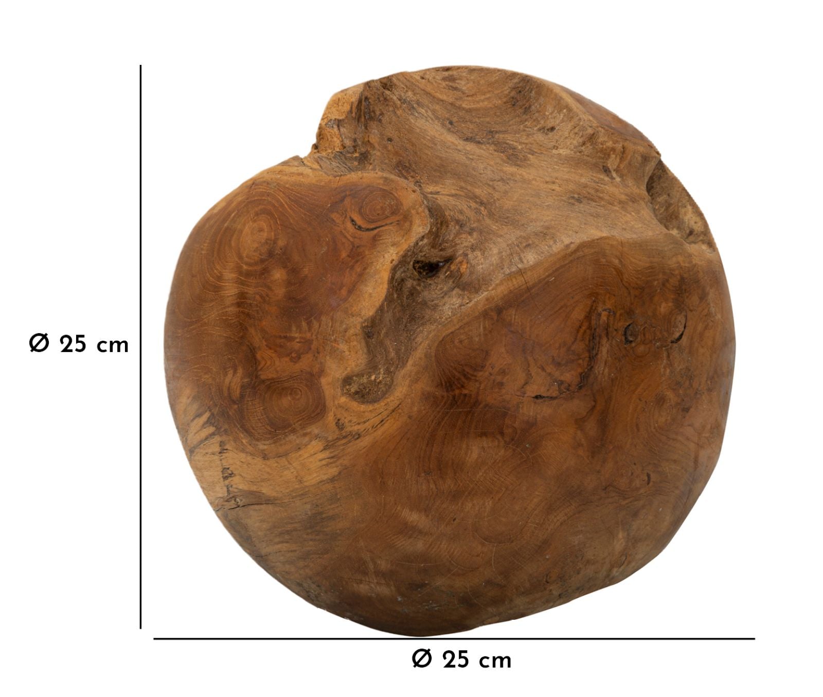 Bola de Teca Reciclada ETNICH – Castanha