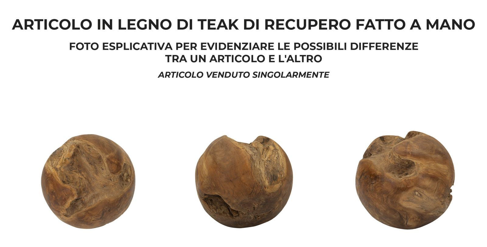 Bola de Teca Reciclada ETNICH – Castanha