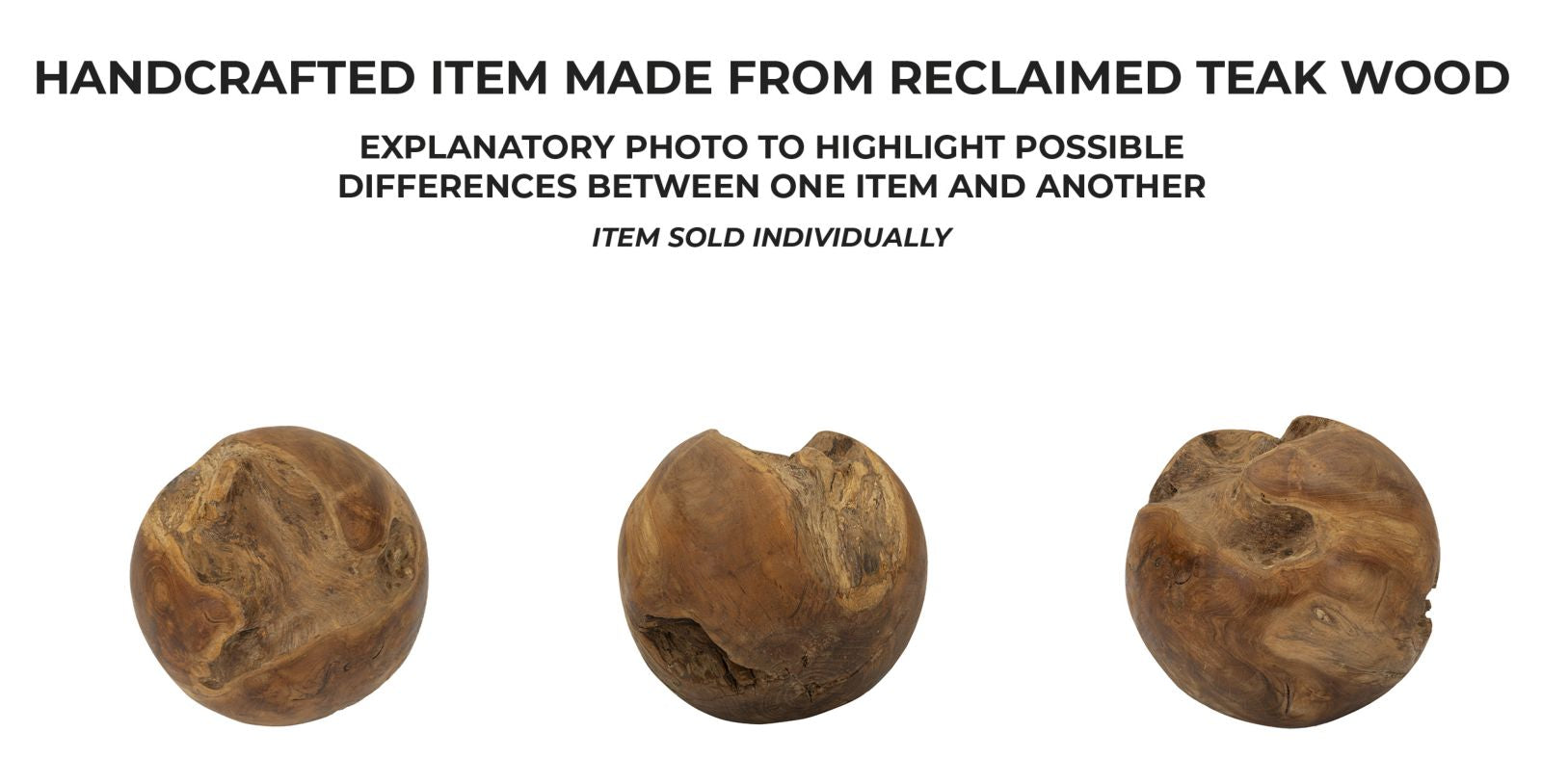 Bola de Teca Reciclada ETNICH – Castanha