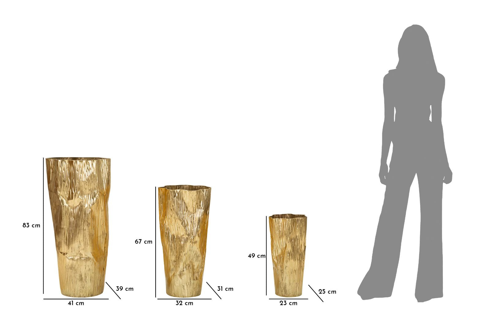 Conjunto de Vasos – GLAM – Dourado