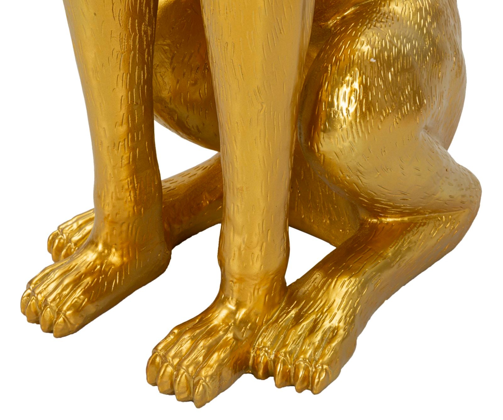 Estátua Muscular de Pitbull – Dourado – Poliresina e Metal