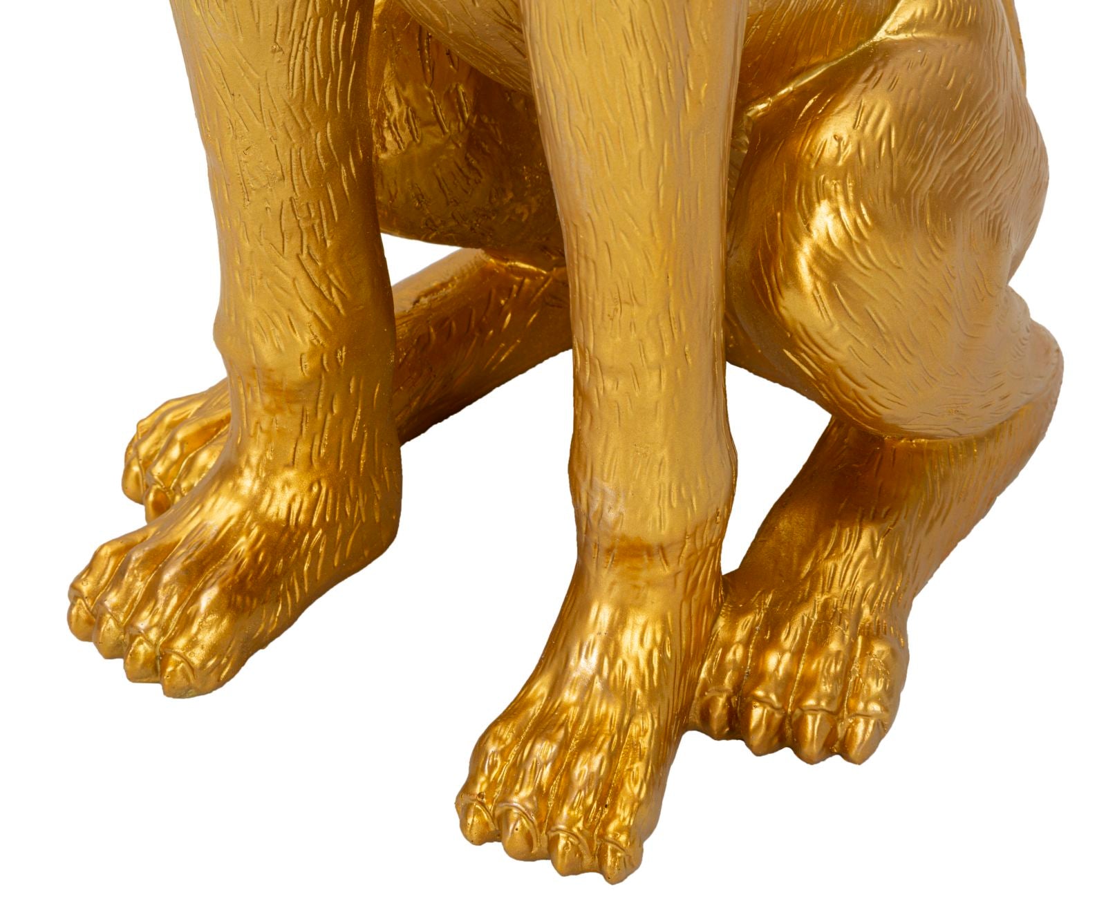 Estátua Muscular de Cão Pitbull GLAM – Dourado – poliresina e metal
