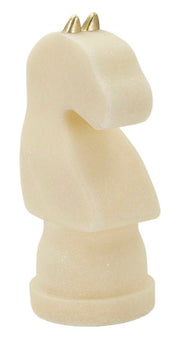 Cavalo de Xadrez GLAM – Branco e Dourado