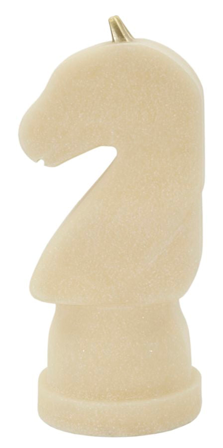 Cavalo de Xadrez GLAM – Branco e Dourado