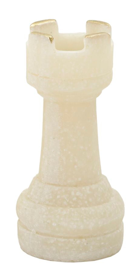 Conjunto de Figuras de Xadrez GLAM – Branco e Dourado