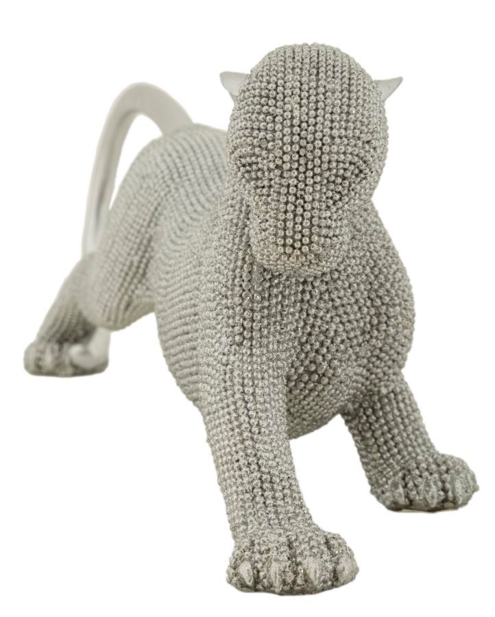 Estátua Panther GLAM – Prateado
