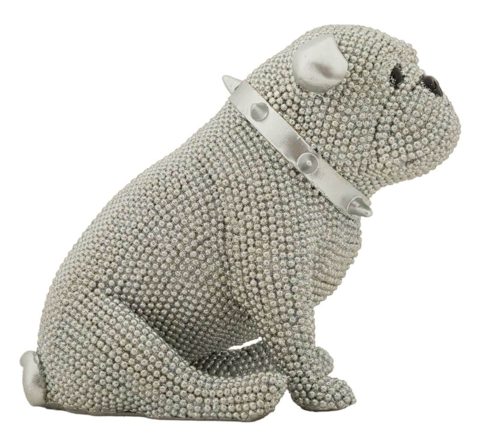 Estátua Bulldog GLAM – Prateado
