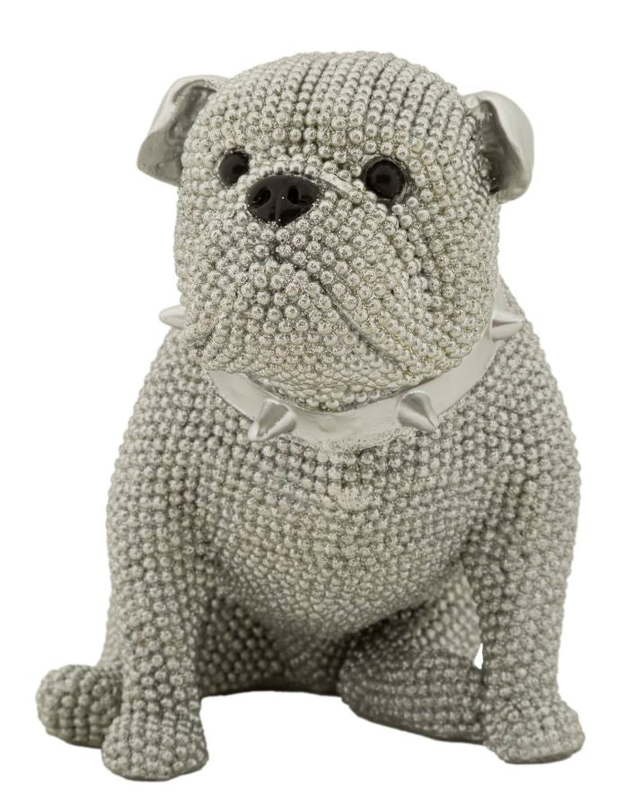 Estátua Bulldog GLAM – Prateado