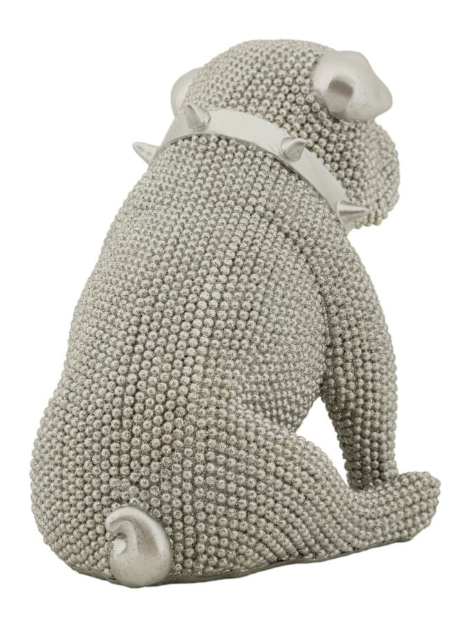 Estátua Bulldog GLAM – Prateado
